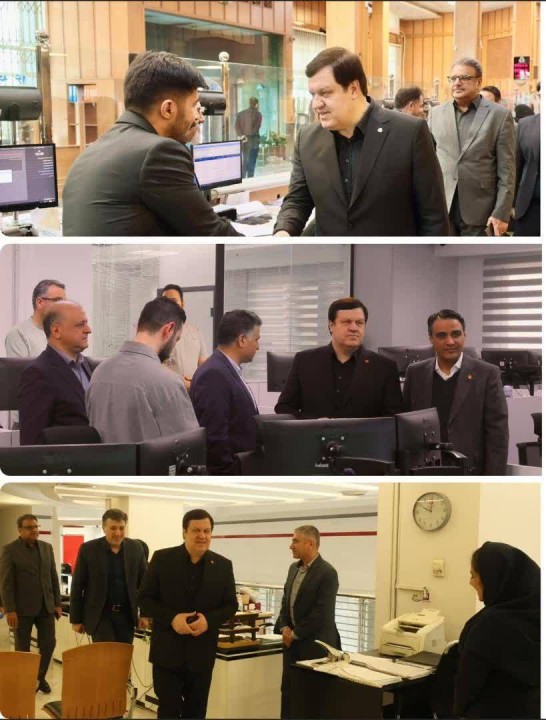 بازدید مدیرعامل بانك ملت از روند خدمت رسانی به مشتریان در شعب و واحدهای ستادی