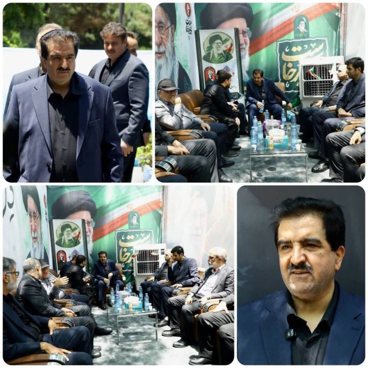 بازدید مدیرعامل بانک رفاه کارگران از موکب های این بانک و شرکت های تابعه در مراسم وداع با پیکر مطهر قائد شهید